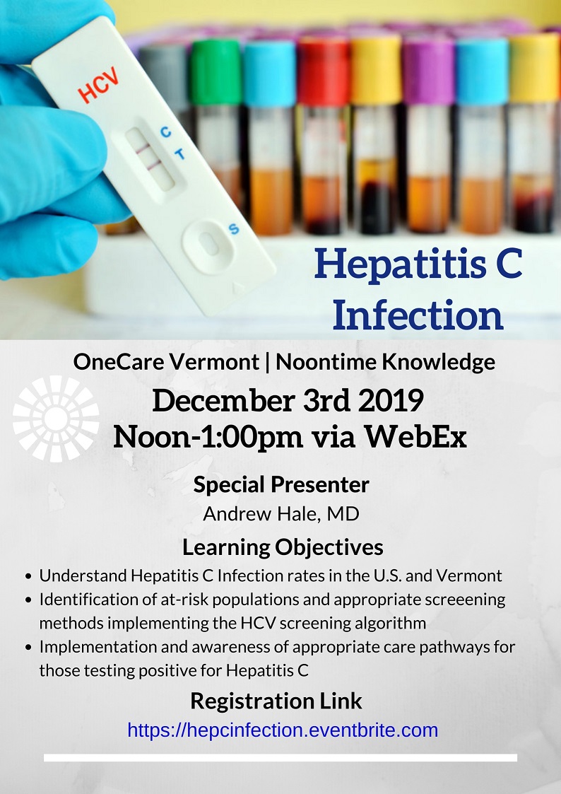 Hep C Noontime Knowledge event poster
