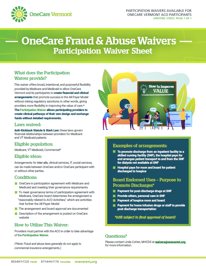 Overview of OneCare's Fraud and Abuse Waivers
